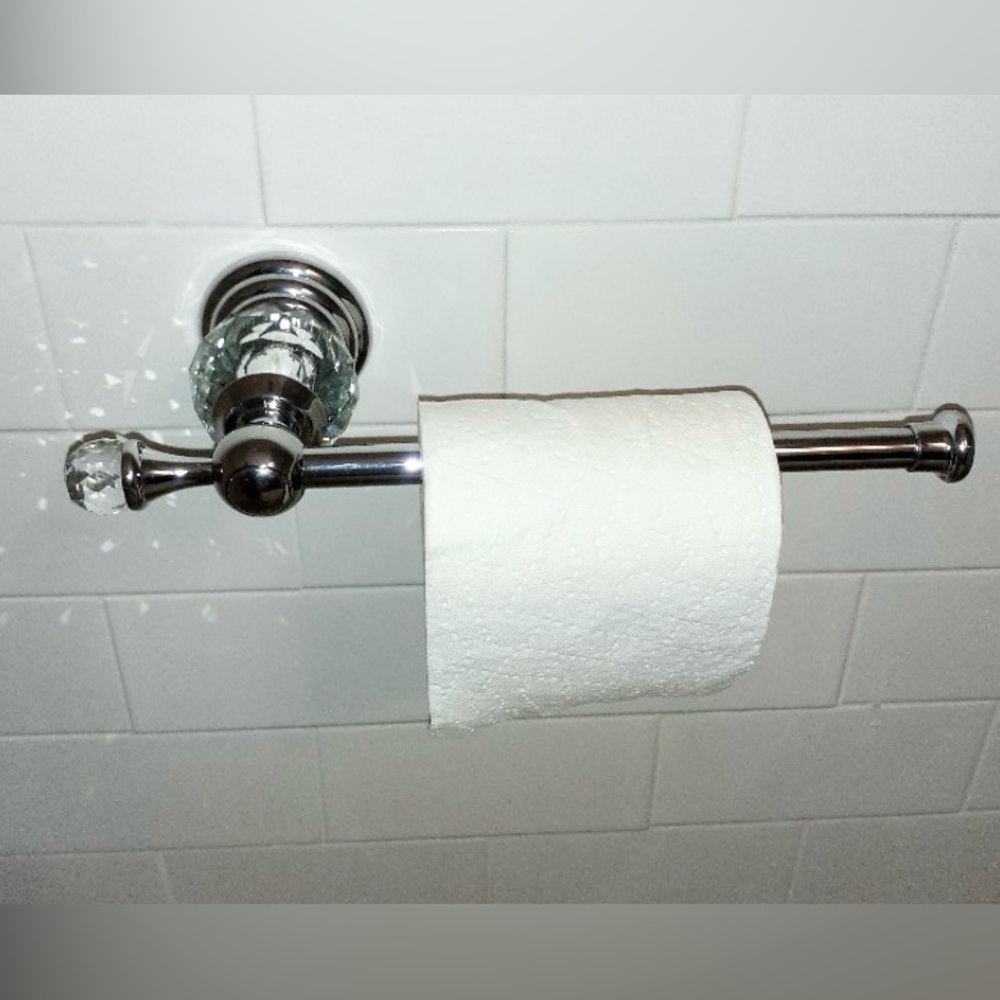 Crystal toilet paper holder